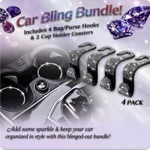 4 Purse Hooks, & 2 Coasters Bundle